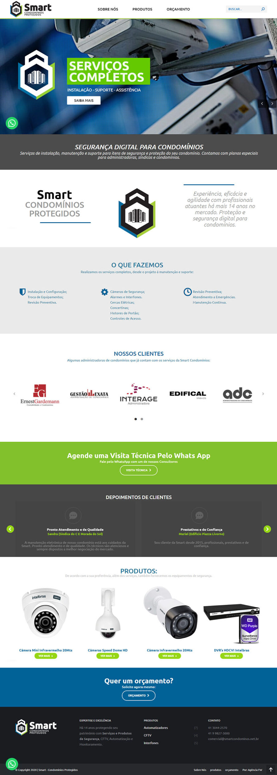 Criação e desenvolvimento de site